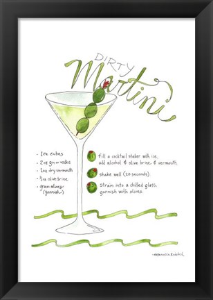 Framed Dirty Martini Print