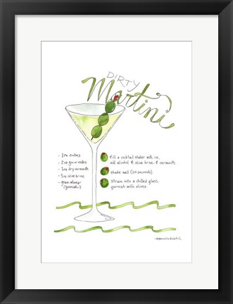 Framed Dirty Martini Print