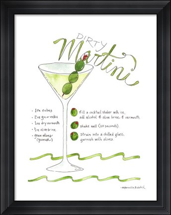 Framed Dirty Martini Print