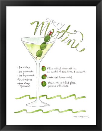 Framed Dirty Martini Print