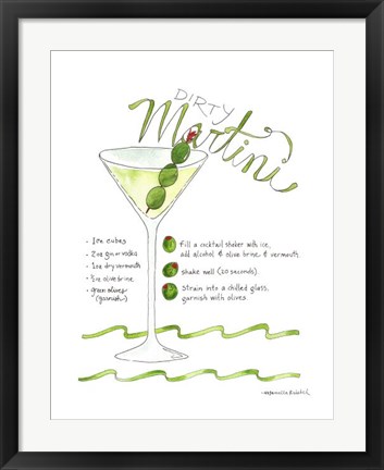 Framed Dirty Martini Print