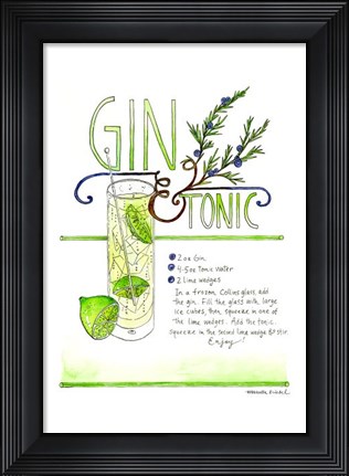 Framed Gin &amp; Tonic Print