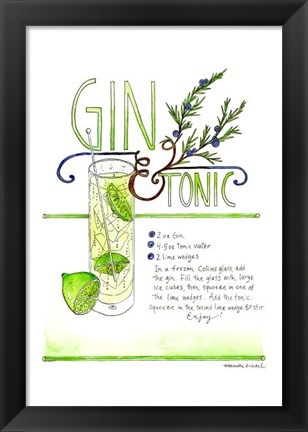 Framed Gin &amp; Tonic Print