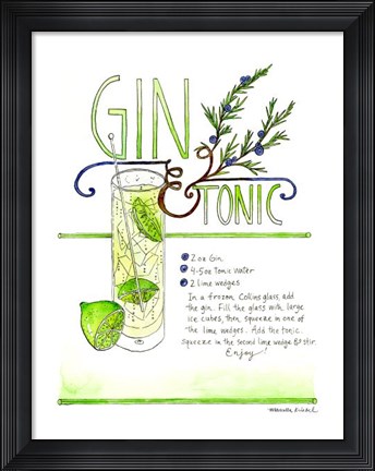 Framed Gin &amp; Tonic Print