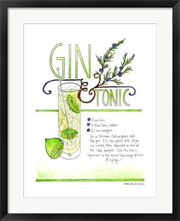 Framed Gin &amp; Tonic Print