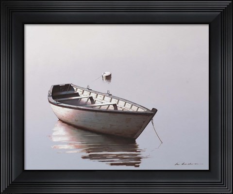 Framed Lonely Boat 2017 2 Print