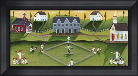 Framed Baseball Games Print