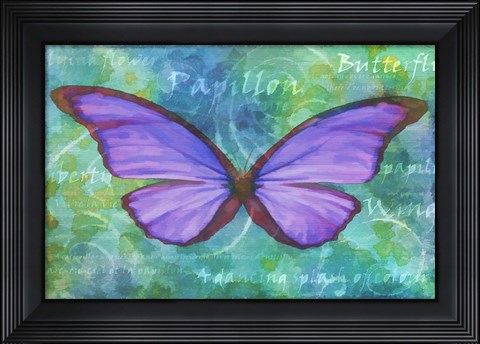 Framed Purple Buterfly Print
