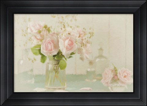 Framed Vintage Roses Still Life Print