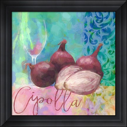Framed Cipolla Rossa - Red Onion Print
