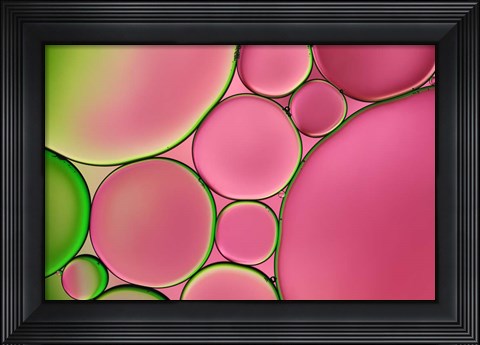 Framed Pink Drops Print