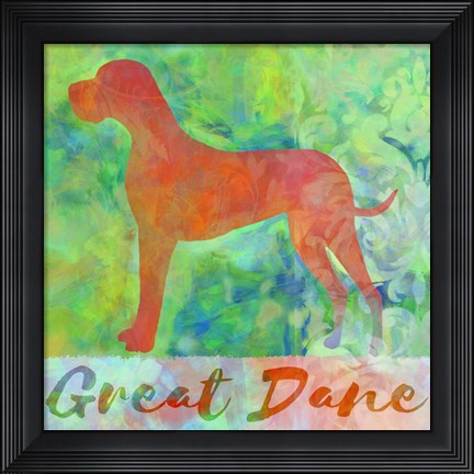 Framed Great Dane Dog Print