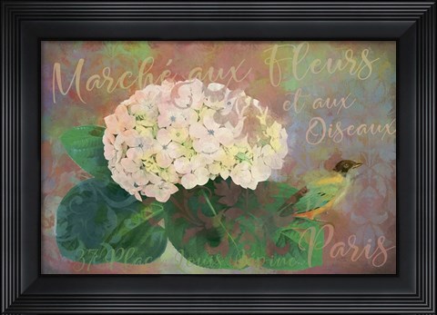 Framed Marche Aux Fleur - Flower Market Print