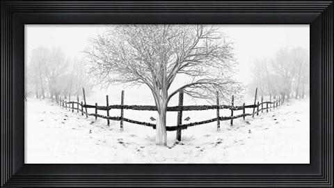Framed Snowy Landscape Print
