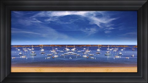 Framed Boats Galore Print