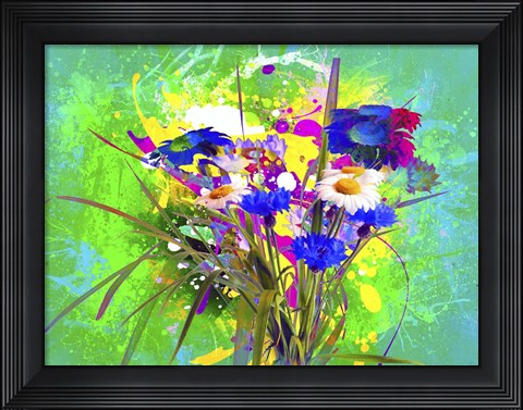 Framed Floral Bouquet Print