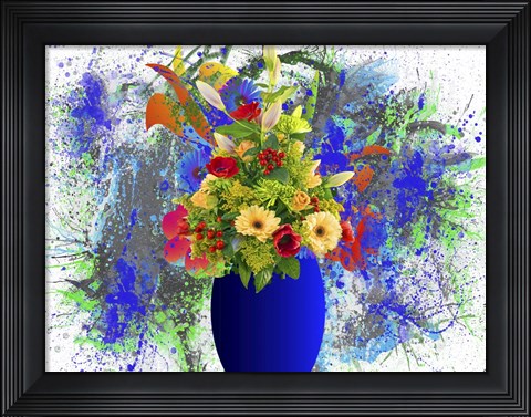Framed Blue Vase Print