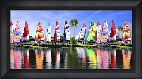 Framed Sailing Boat Port Print
