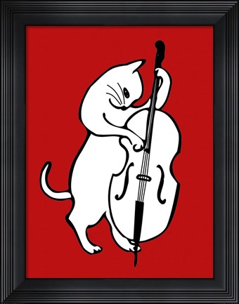 Framed Jazz Cat Print