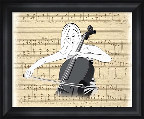 Framed Music Score Print