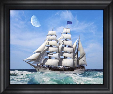 Framed Sailing The Ocean 6 Print