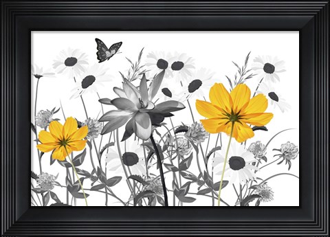 Framed Pop of Yellow Print