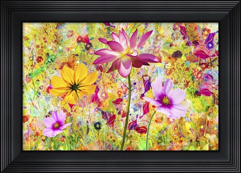 Framed Flowers in the Meadow Print