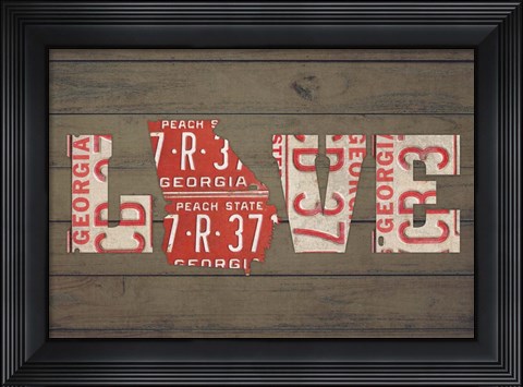Framed GA State Love Print
