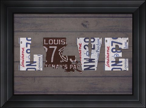 Framed LA State Love Print