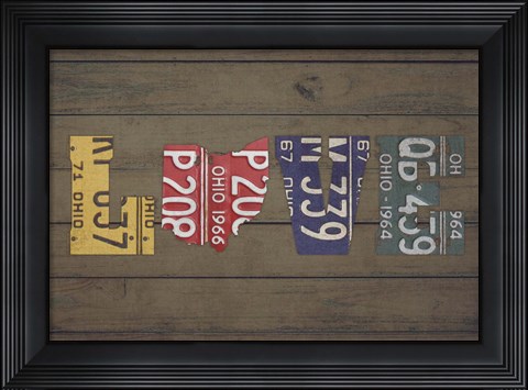 Framed OH State Love Print