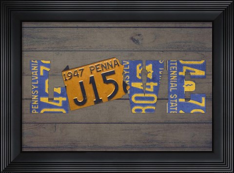 Framed PA State Love Print