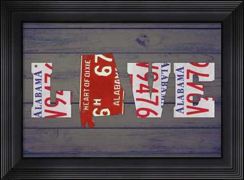 Framed AL State Love Print