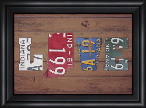 Framed IN State Love Print