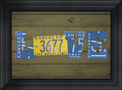 Framed KS State Love Print