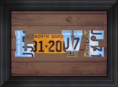 Framed ND State Love Print