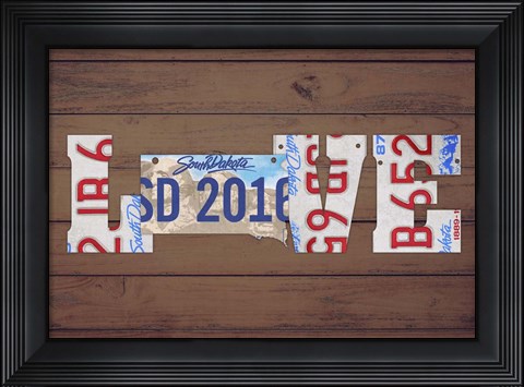 Framed SD State Love Print