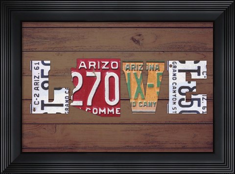 Framed AZ State Love Print