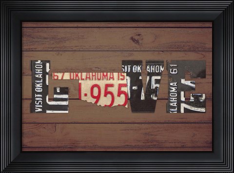 Framed OK State Love Print