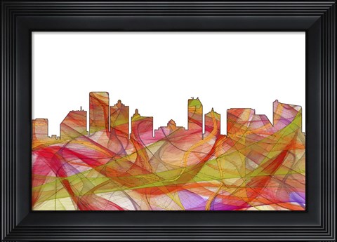 Framed Atlantic City NJ -Summer Swirl Print