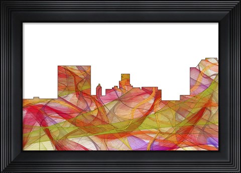 Framed Augusta Georgia Skyline.-Summer Swirljpg Print