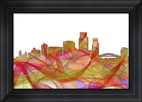 Framed Corpus Christi Texas - Summer Swirl Print