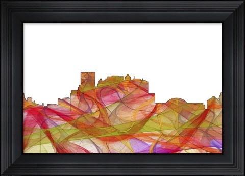 Framed El Paso Texas Skyline. - Summer Swirljpg Print