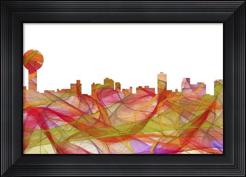 Framed Knoxville Tennessee Skyline.-Summer Swirl jpg Print