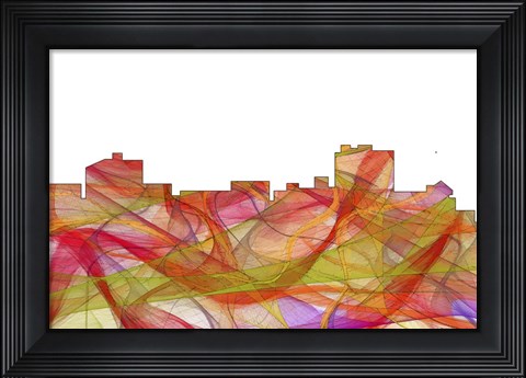 Framed Maryville Tennessee Skyline - Summer Swirl Print