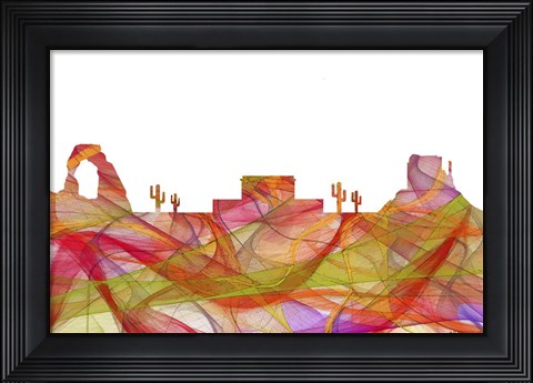 Framed Mesa Arizona Skyline - Summer Swirl Print