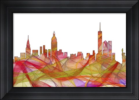 Framed New York NY. - Summer Swirljpg Print