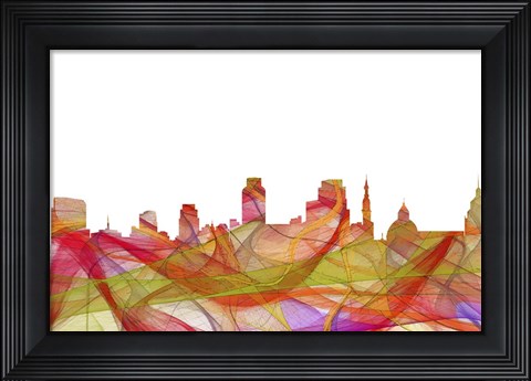 Framed Sacramento California Skyline Print