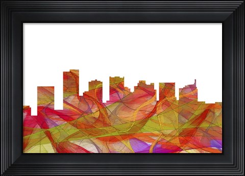 Framed Scottsdale Arizona Skyline. - Summer Swirljpg Print