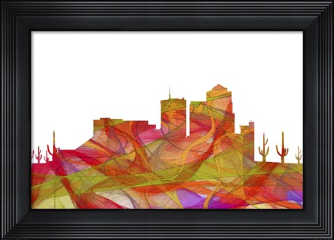 Framed Tucson Arizona - Summer Swirl Print