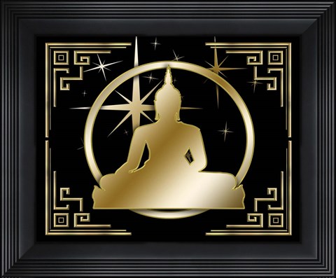 Framed Art Deco Buddha 3 Print